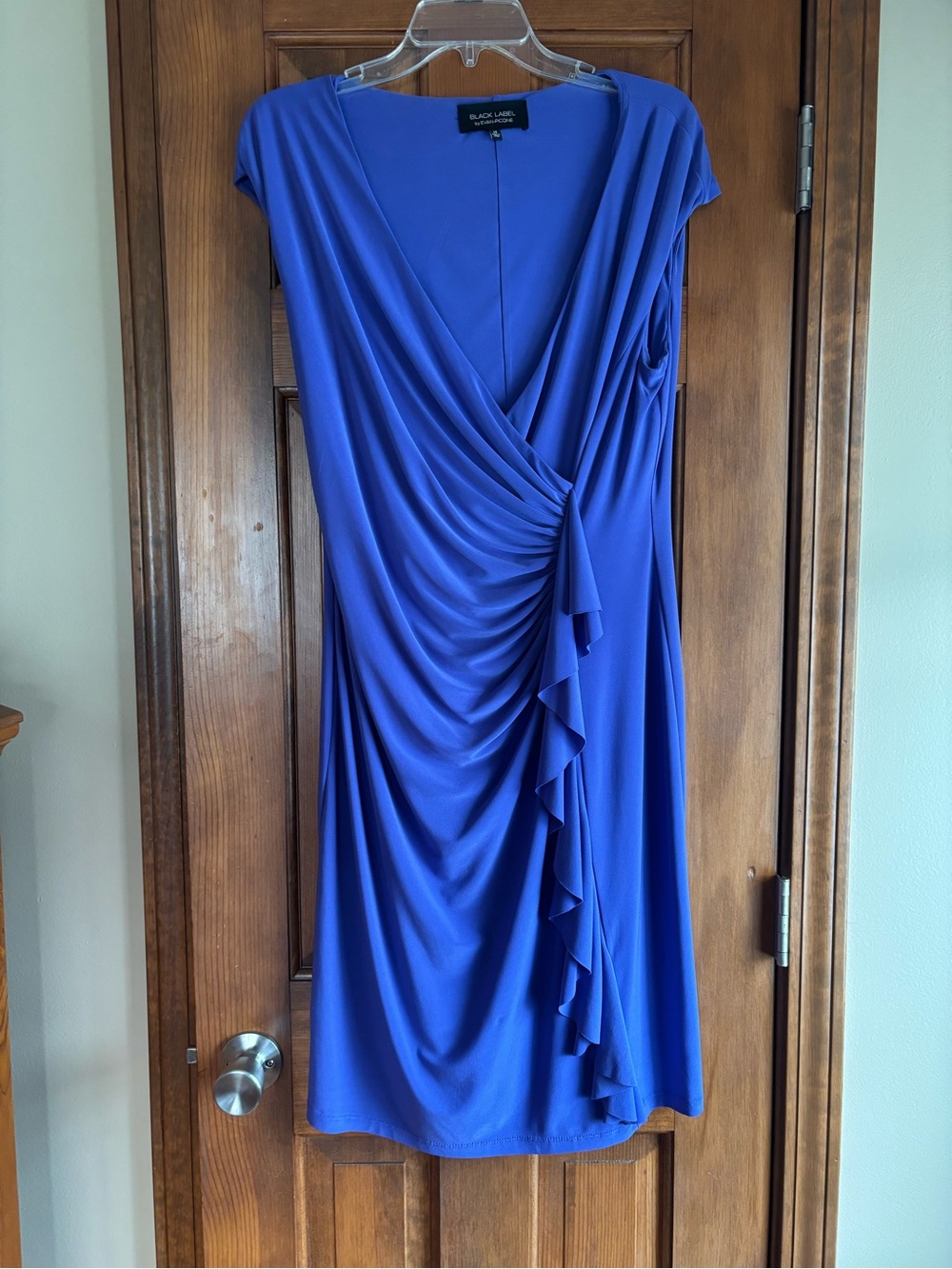 Purple Draped Faux-Wrap Dress